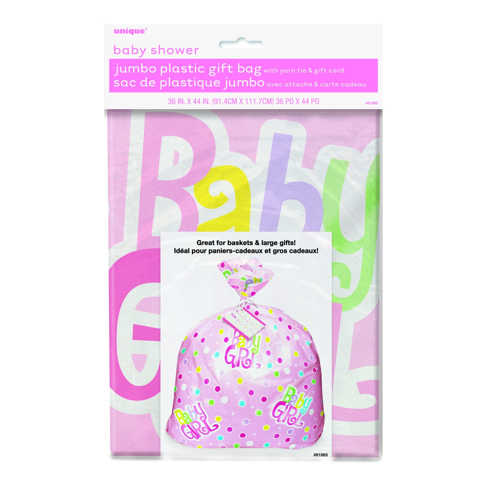 Plastic Gift Bag Pink
